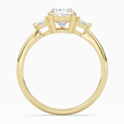 Pear Trillion Three Stone Large Sides in 14K Yellow Gold side profile