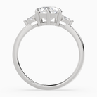 Pear Pear Side Three Stone Classic in 14K White Gold side profile