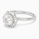 Round Halo in 14K White Gold top angle
