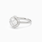Cushion Cluster Halo in Platinum top angle