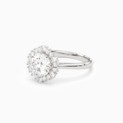 Round Cluster Halo in 14K White Gold top angle