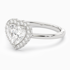 Heart Compact Halo in Platinum top angle