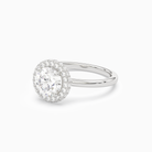 Round Compact Halo in Platinum top angle