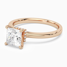 Princess Hidden Halo Crown Clean in 14K Rose Gold top angle