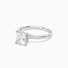 Princess Hidden Halo Crown Clean in 14K White Gold top angle