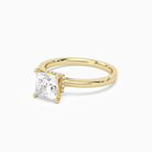 Princess Hidden Halo Crown Clean in 14K Yellow Gold top angle
