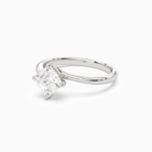 Asscher Bypass Solitaire in Platinum top angle