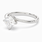 Princess Bypass Solitaire in Platinum top angle