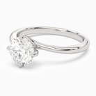 Round Bypass Solitaire in Platinum top angle