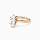 Marquise Tapered Solitaire in 14K Rose Gold top angle