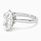 Marquise Tapered Solitaire in 14K White Gold top angle
