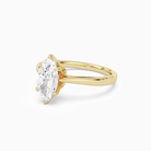 Marquise Tapered Solitaire in 18K Yellow Gold top angle