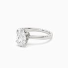 Pear Tapered Solitaire in Platinum top angle