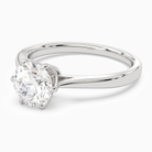 Round Tapered Solitaire in Platinum top angle