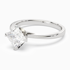 Princess Petal Head Solitaire in 14K White Gold top angle