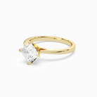 Princess Petal Head Solitaire in 14K Yellow Gold top angle