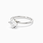 Princess Petal Head Solitaire in Platinum top angle