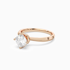 Cushion Solitaire in 14K Rose Gold top angle