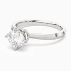 Cushion Solitaire in 14K White Gold top angle
