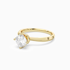 Cushion Solitaire in 18K Yellow Gold top angle