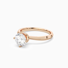Round Solitaire in 14K Rose Gold top angle