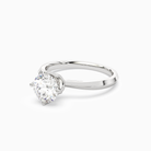 Round Solitaire in 14K White Gold top angle