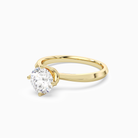 Round Solitaire in 18K Yellow Gold top angle