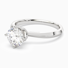Round Solitaire in Platinum top angle