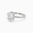 Pear Classic Basket Plain Solitaire in Platinum top angle
