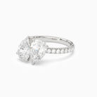 Pear & Pear Accented Toi Et Moi in 14K White Gold top angle