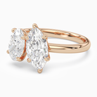 Oval & Marquise Clean Toi Et Moi in 14K Rose Gold top angle