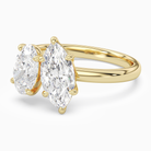 Oval & Marquise Clean Toi Et Moi in 14K Yellow Gold top angle