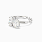 Oval & Pear Clean Toi Et Moi in 14K White Gold top angle