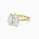 Pear & Marquise Clean Toi Et Moi in 18K Yellow Gold top angle