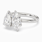 Pear & Marquise Clean Toi Et Moi in Platinum top angle