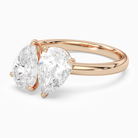 Pear & Pear Clean Toi Et Moi in 14K Rose Gold top angle