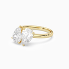 Pear & Pear Clean Toi Et Moi in 14K Yellow Gold top angle