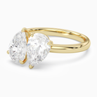 Pear & Pear Clean Toi Et Moi in 14K Yellow Gold top angle
