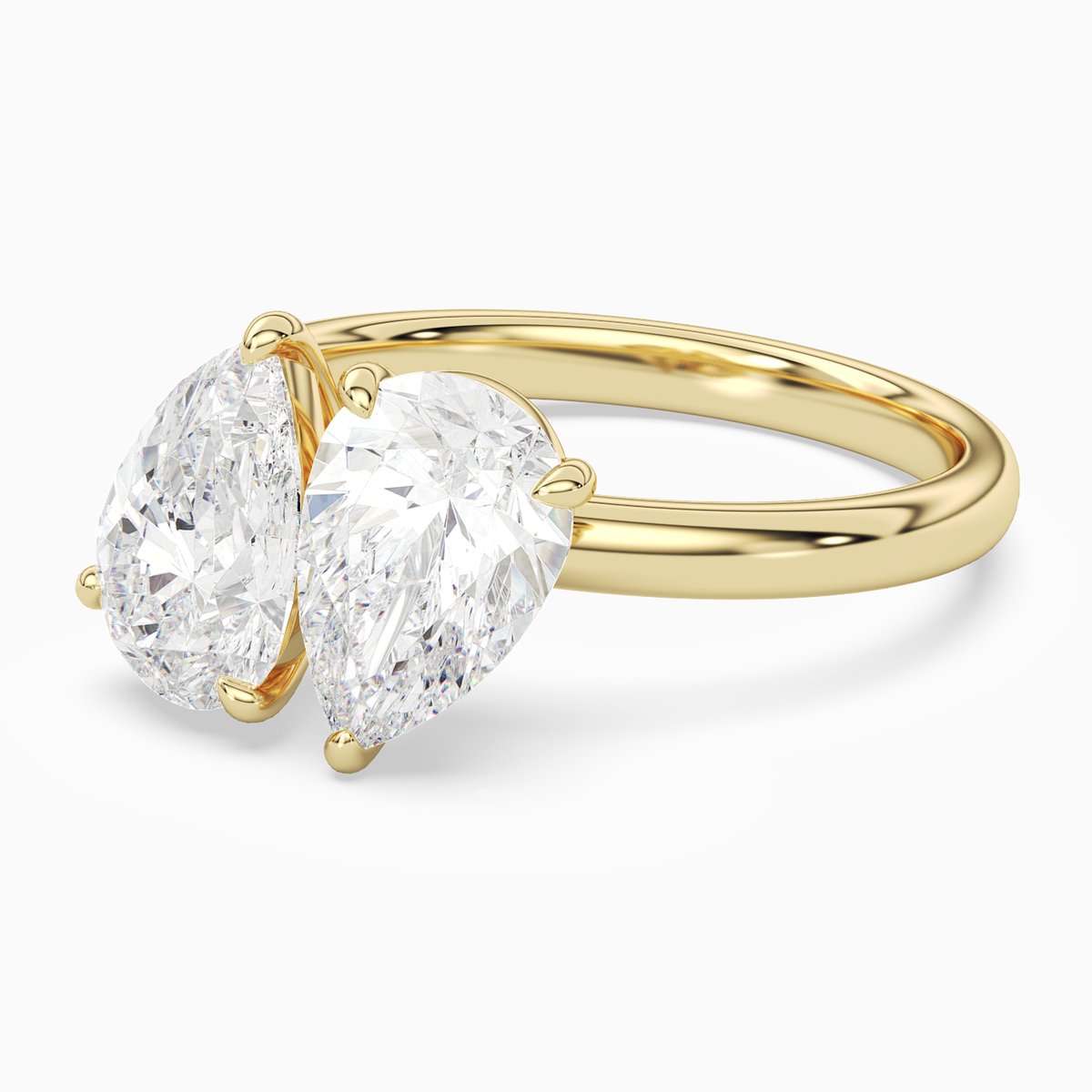 Pear & Pear Clean Toi Et Moi in 18K Yellow Gold top angle