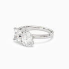 Princess & Pear Clean Toi Et Moi in 14K White Gold top angle