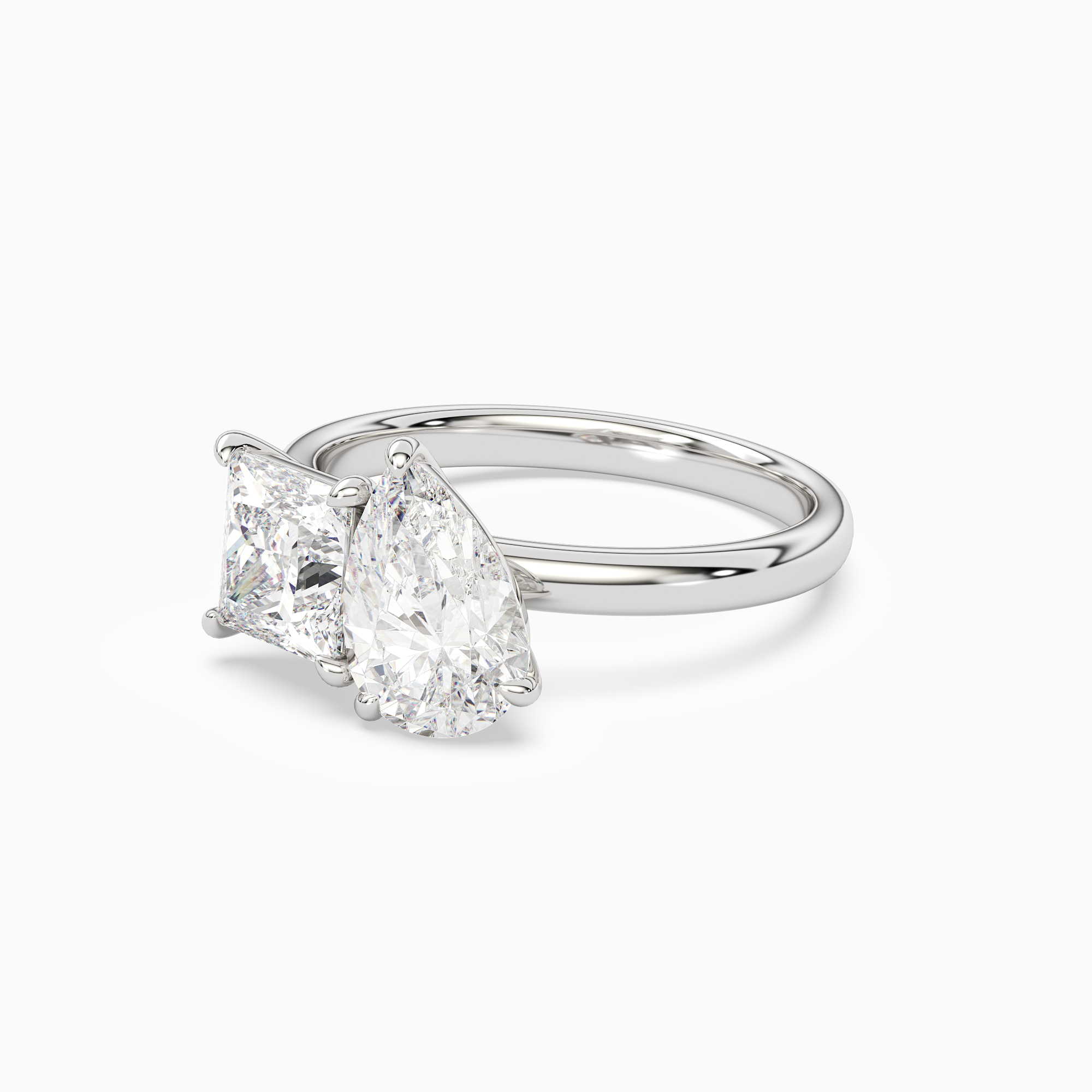 Princess & Pear Clean Toi Et Moi in Platinum top angle