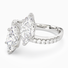 Marquise & Marquise Parallel Pavé Toi Et Moi in 14K White Gold top angle