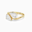 Pear & Pear Crossover Toi Et Moi Plain in 18K Yellow Gold top angle