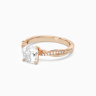 Cushion Twisted Vine Accented in 14K Rose Gold top angle