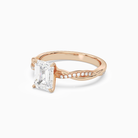 Emerald Twisted Vine Accented in 14K Rose Gold top angle