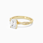 Emerald Twisted Vine Accented in 18K Yellow Gold top angle