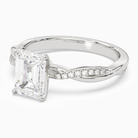 Emerald Twisted Vine Accented in Platinum top angle