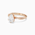 Pear Twisted Vine Accented in 14K Rose Gold top angle