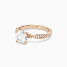 Round Twisted Vine Accented in 14K Rose Gold top angle