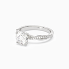 Round Twisted Vine Accented in 14K White Gold top angle